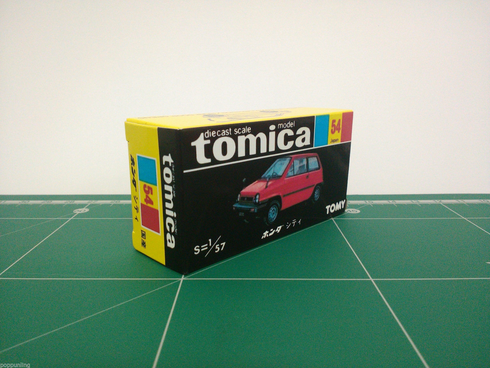 กล่องพิมพ์ Reproduction Box สำหรับ Tomica Black Box No.54 Honda City (กล่องเปล่า, ไม่มีรถ)