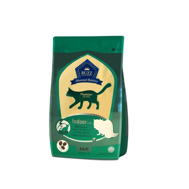 Buzz แบบเม็ด (Buzz Advanced Indoor Cat) (เลี้ยงในบ้าน) 1 Kg.