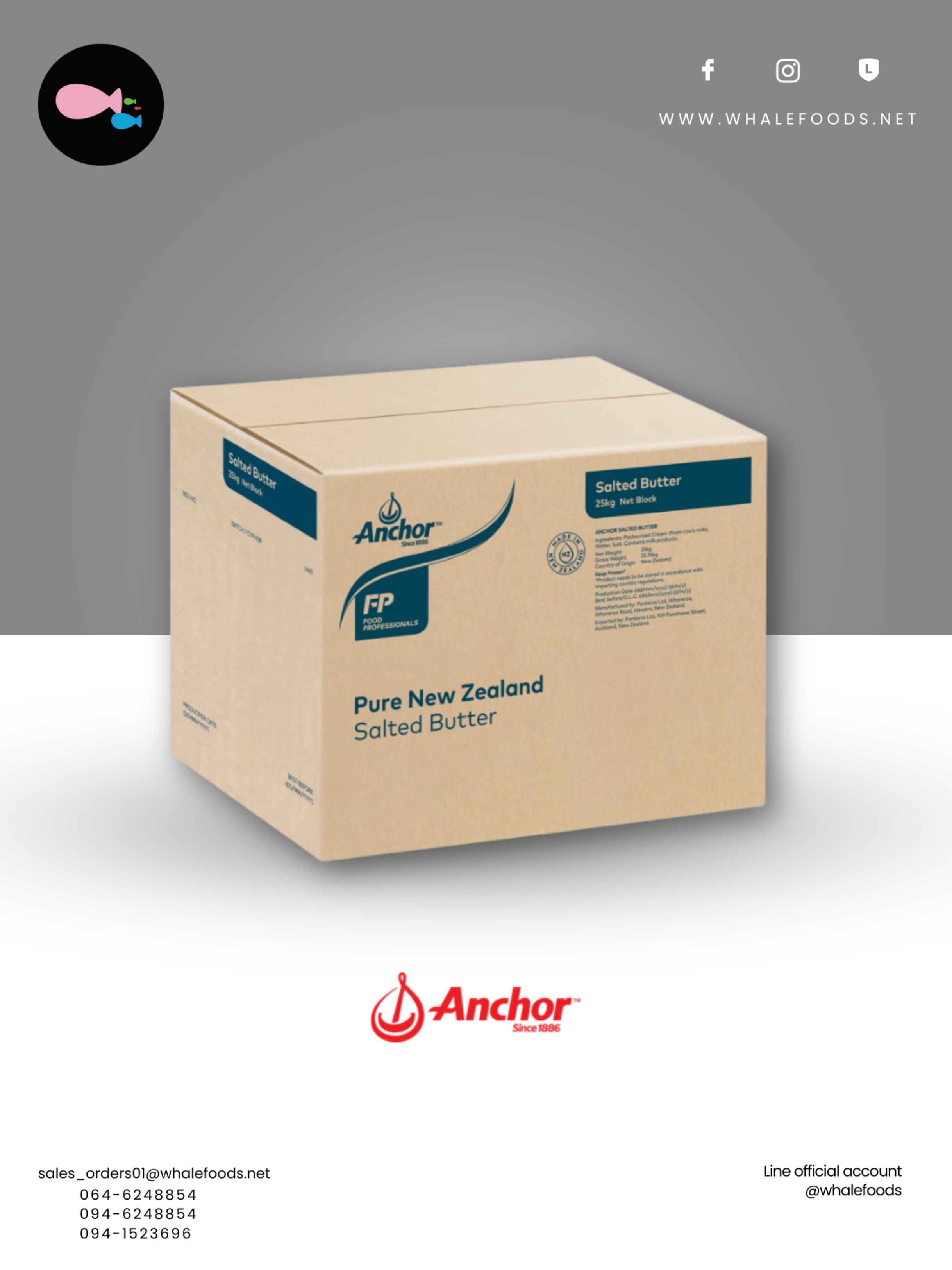 BUTTER BLOCK SALTED SIZE : 25KG.(1PC./BOX