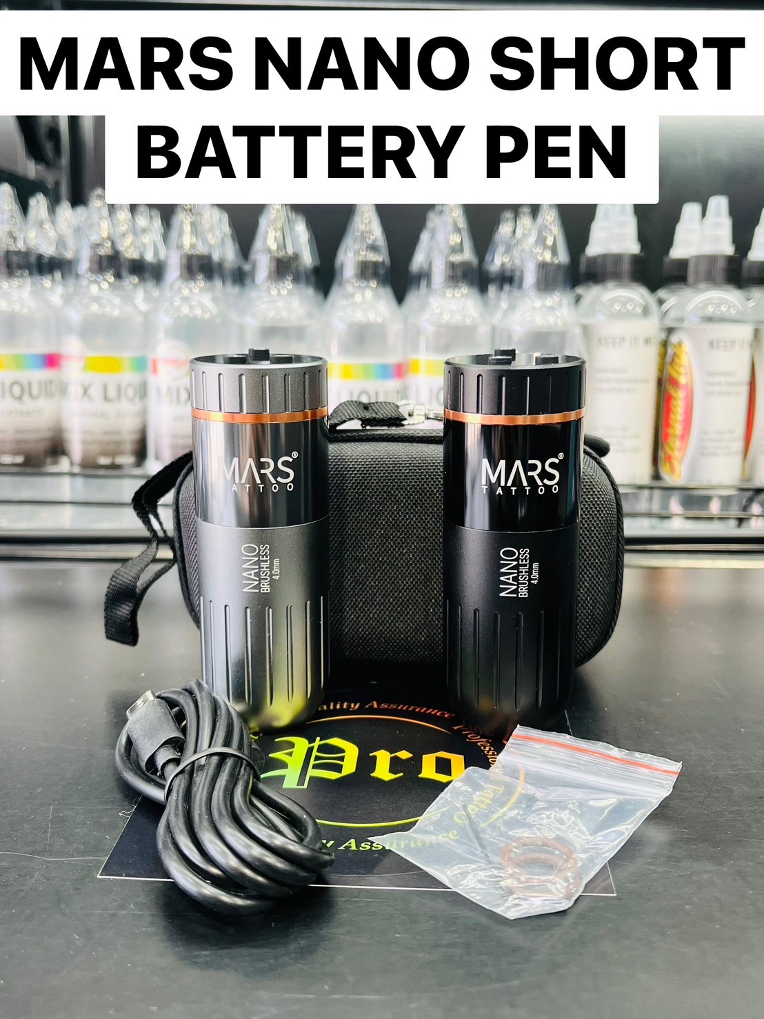 MARS NANO SHORT BATTERY PEN เครื่องสักปากกาไร้สายMARS NANO WIRELESS TATTOO MACHINE MARS NANO SHORT BATTERY PEN