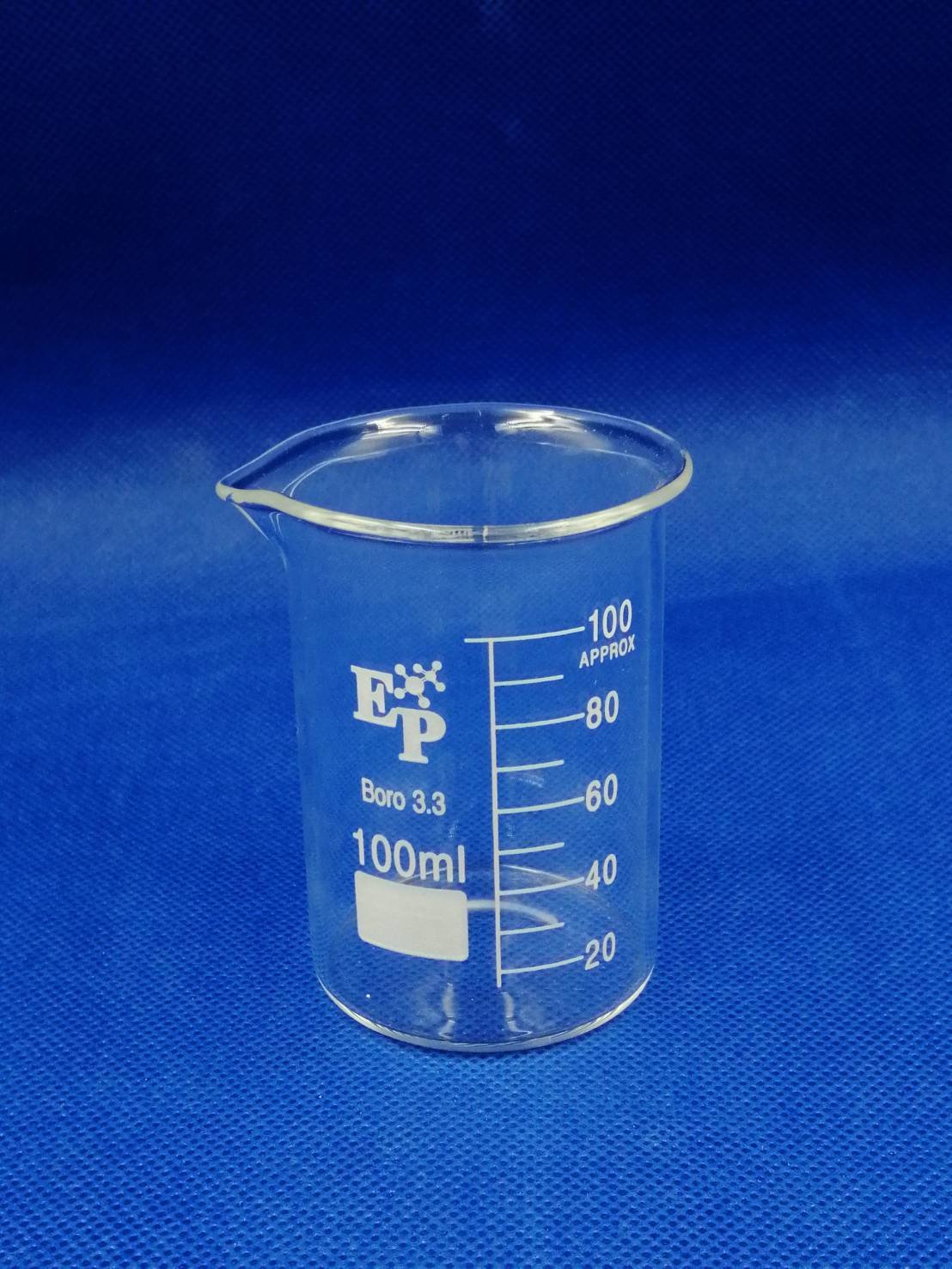 บีกเกอร์แก้วทนร้อน 100 ml Beaker "EP" จีน