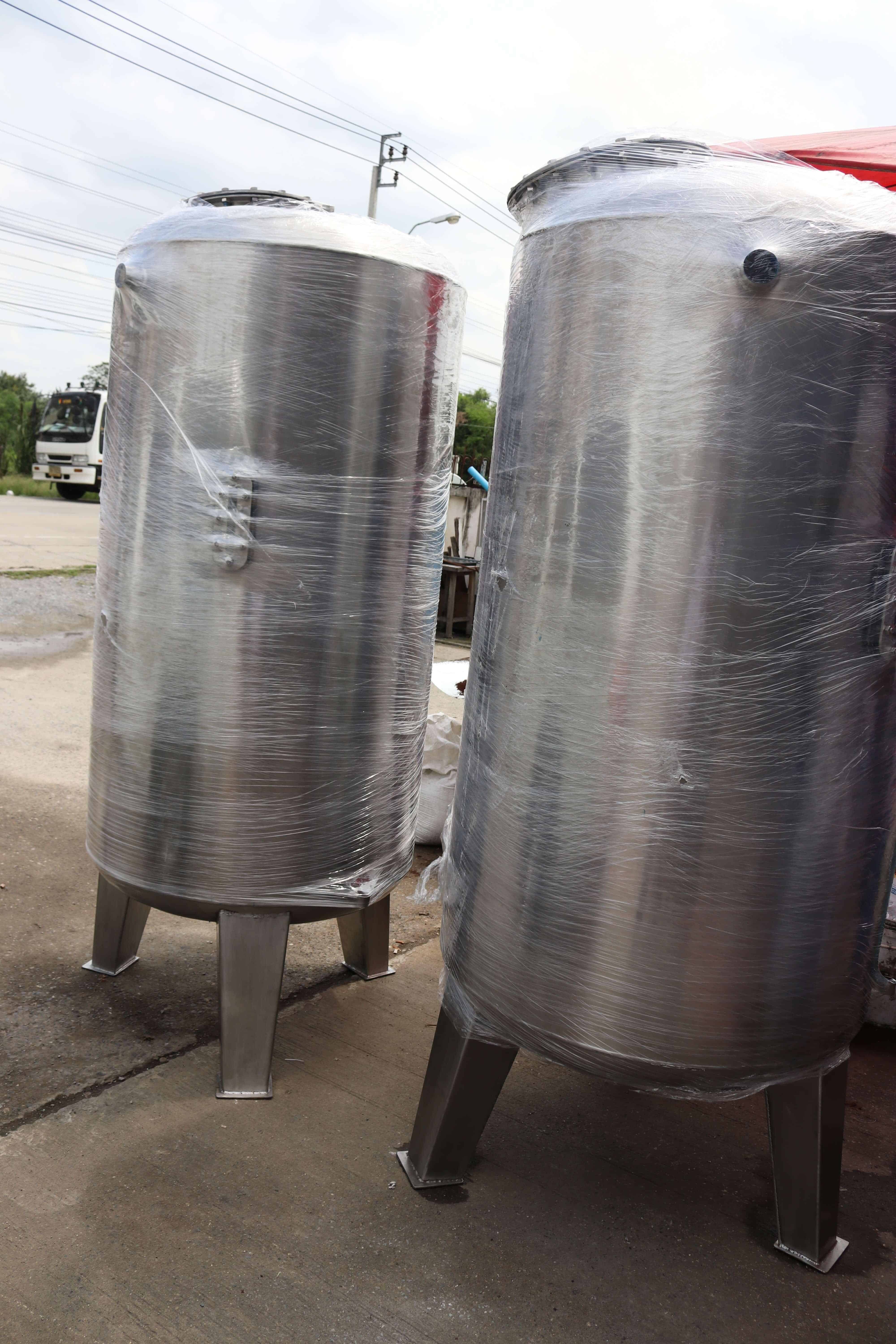 ถังกรองสแตนเลสขนาด40นิ้วสูง150ซม.หนา3มม.