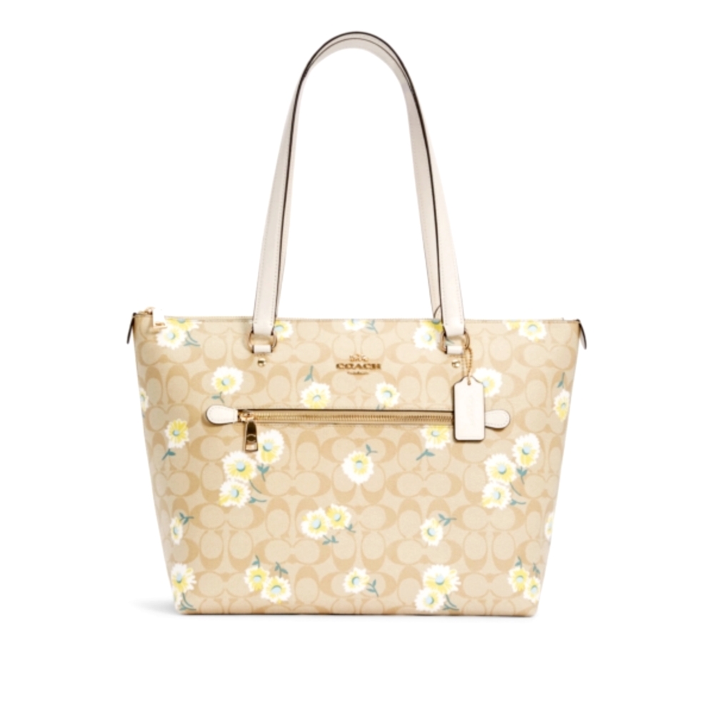 COACH C3252 GALLERY TOTE IN SIGNATURE CANVAS WITH DAISY PRINT (IMOTV) [C3252IMOTV]