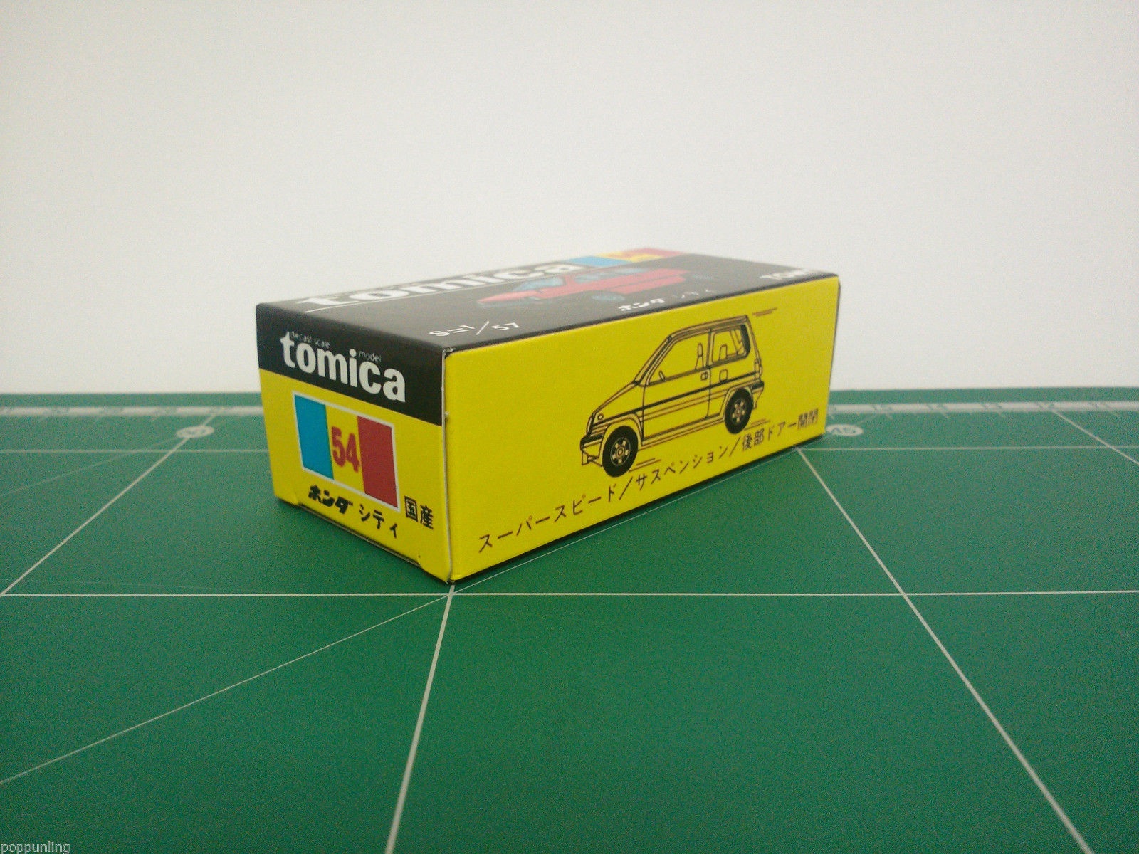 กล่องพิมพ์ Reproduction Box สำหรับ Tomica Black Box No.54 Honda City (กล่องเปล่า, ไม่มีรถ)