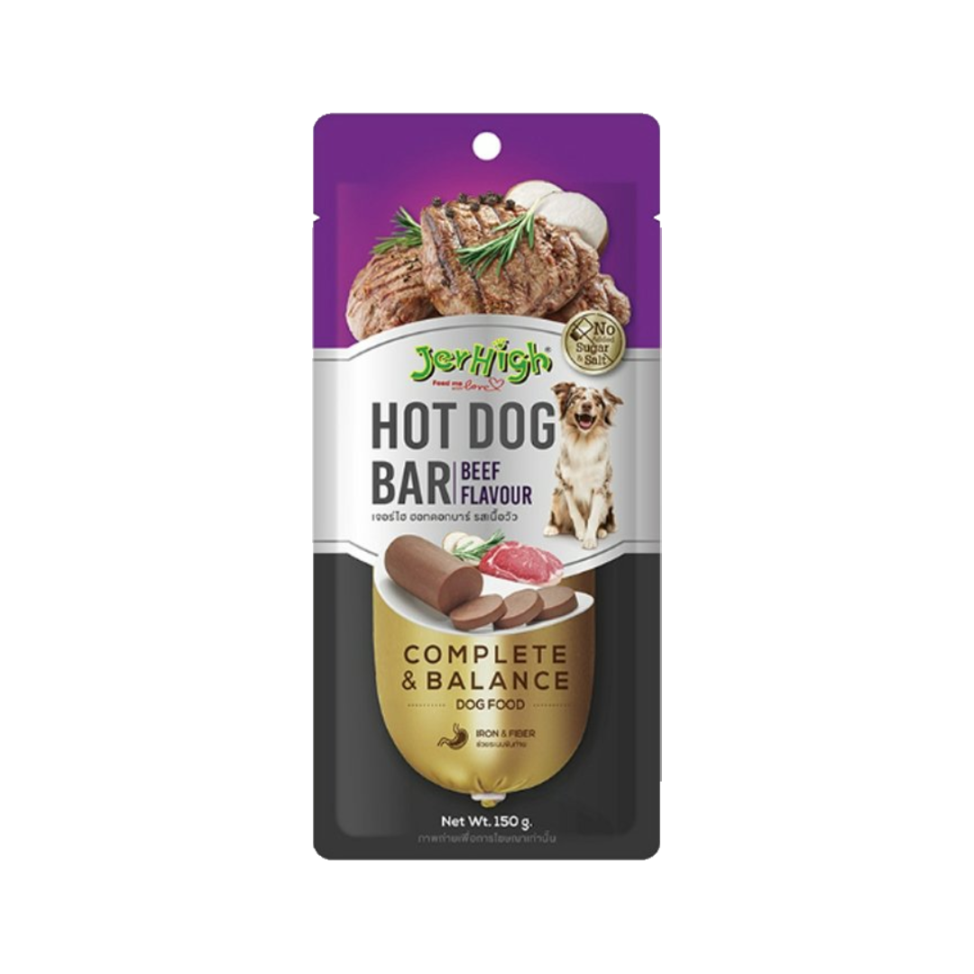 Jerhigh Hotdog Beef Grilled เนื้อย่าง 150 g.