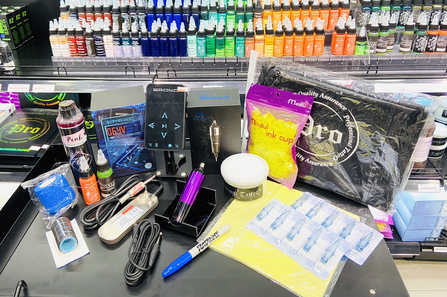 ชุดพิเศษ Bronc V2RTM PEN ชุดพิเศษเครื่องสักปากกา Bronc V2RTM PEN Cartridge Tattoo Machine