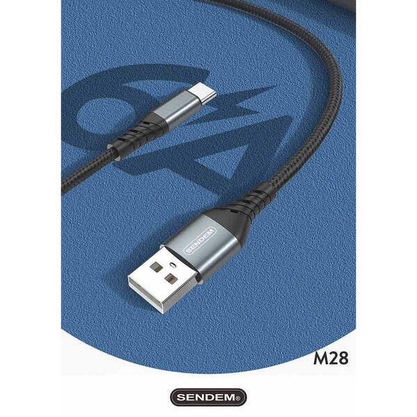 สายชาร์จ Sendem M28 ชาร์จเร็ว 6A METAL BRAIDED FAST CHARGING CABLE ประกันศูนย์ 1 ปี