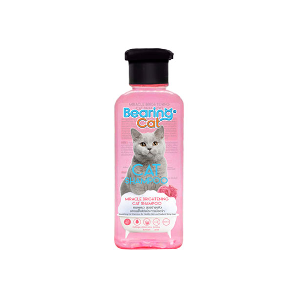 Bearing Cat แชมพูแมว 250 มล. # ชมพู สูตรบำรุงผิวและขนให้เปล่งประกายมีออร่า
