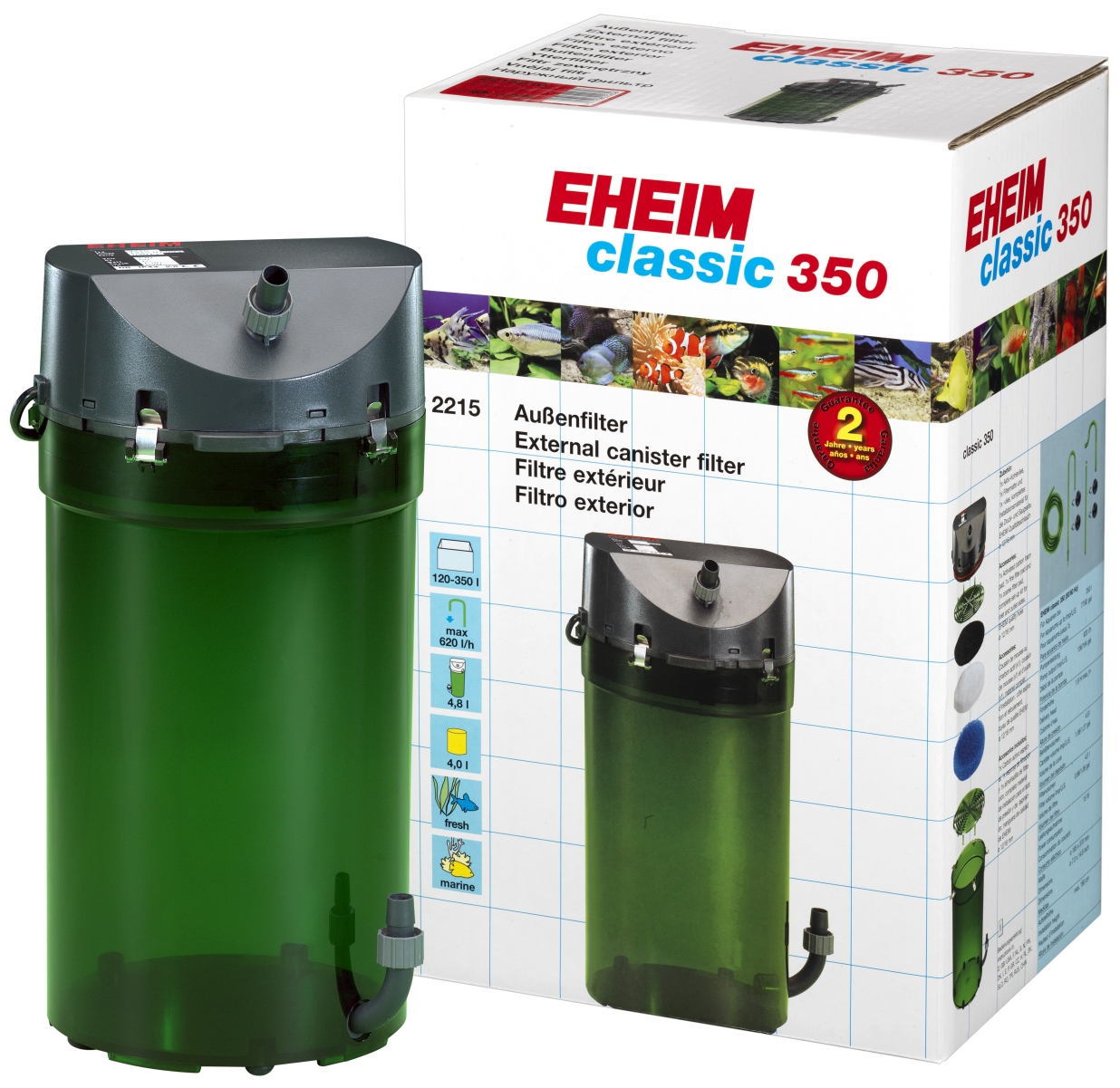 EHEIM Classic 350 (2215) กรองนอกตู้ปลาและไม้น้ำ