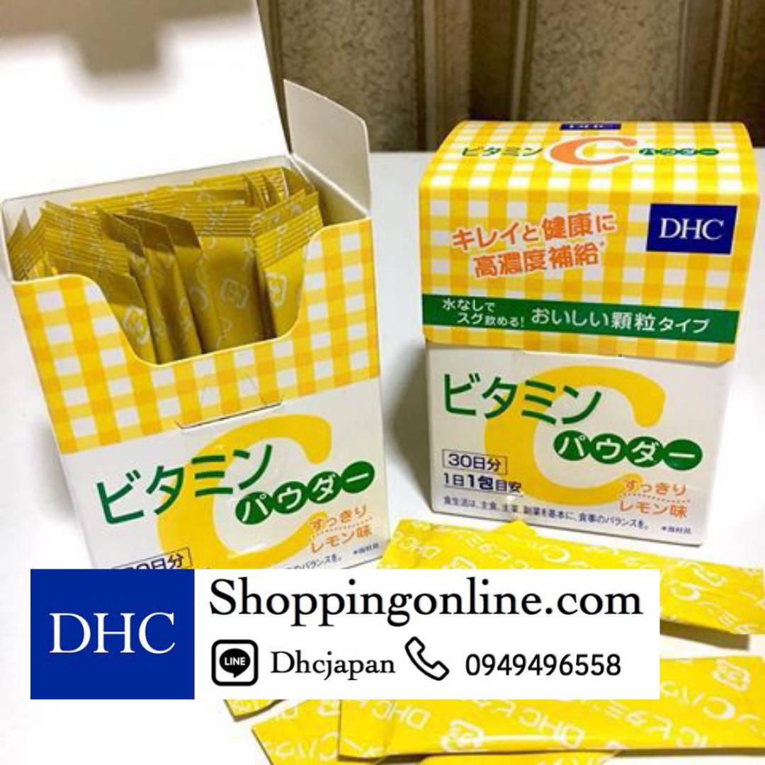DHC Vitamin C Powder (30วัน) วิตามินซีเข้มข้นชนิดผง 1500 mg. รสเลม่อน ให้ผิวสวยใสขึ้นได้ทุกวัน ซึมสู่ร่างกายอย่างรวดเร็ว ได้รับวิตามิน C สูงถึง 1500 mg.