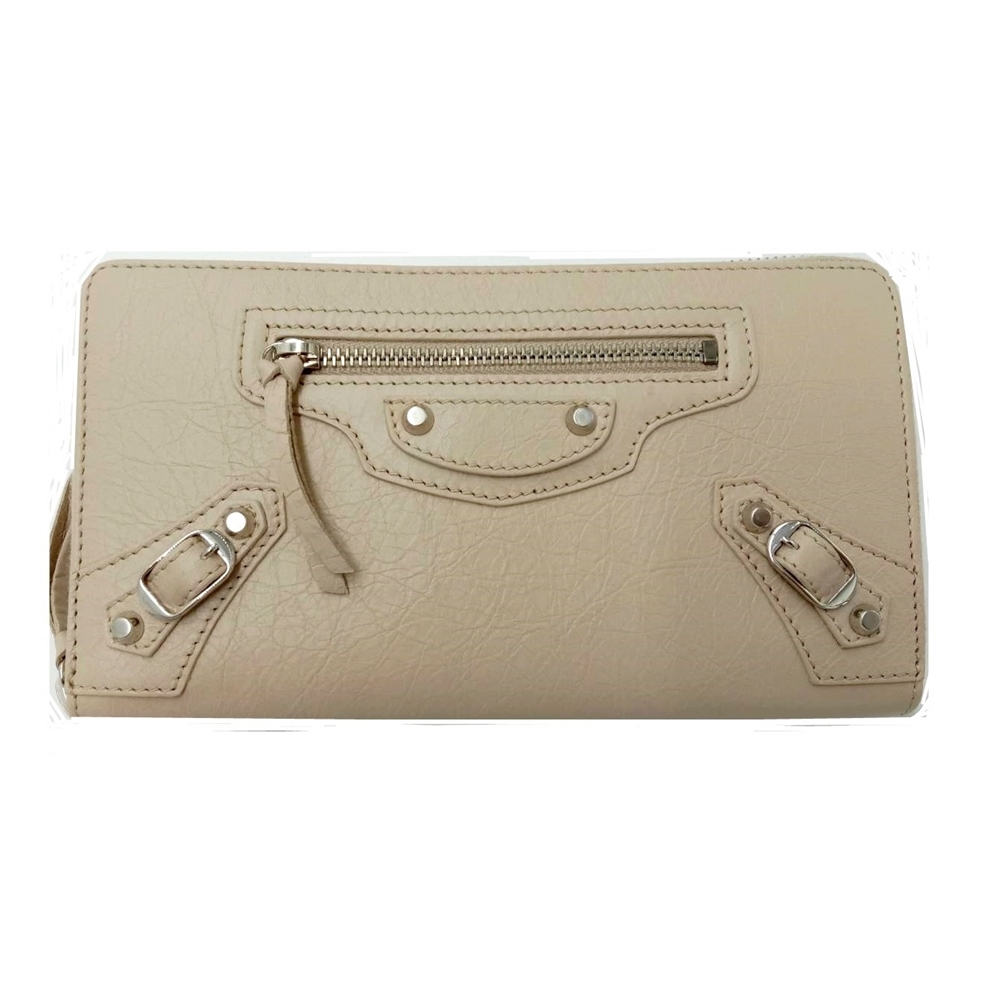 BALENCIAGA ZIP AROUND LONG WALLET (BEIGE) [MC2530362730]