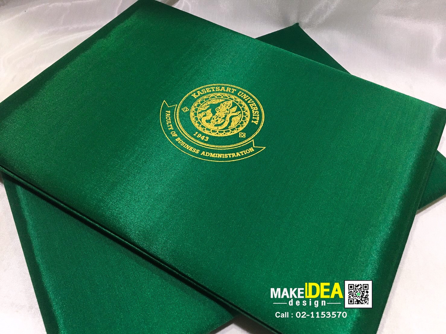 ปกผ้าไหมใส่ใบประกาศ ขนาด A4