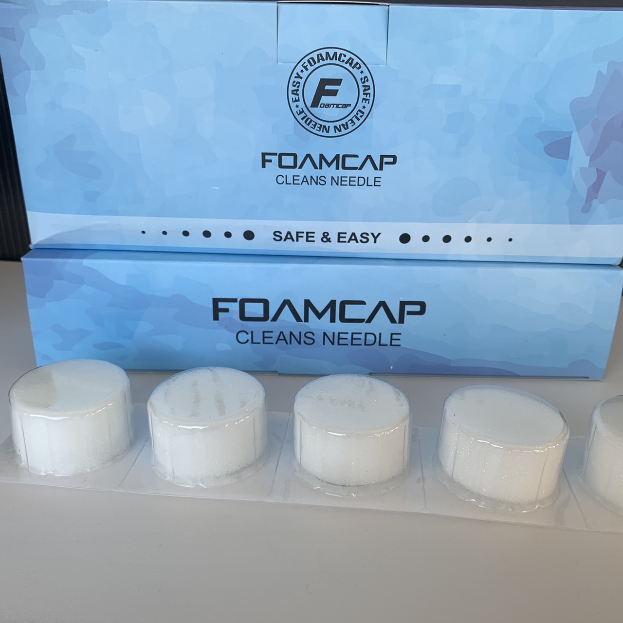 AVA Foamcap Cleans Needle (โฟมทำความสะอาดเข็ม) ถ้วยโฟมสำหรับทำความสะอาดเข็มสัก ปลายเข็ม 20 ชิ้น