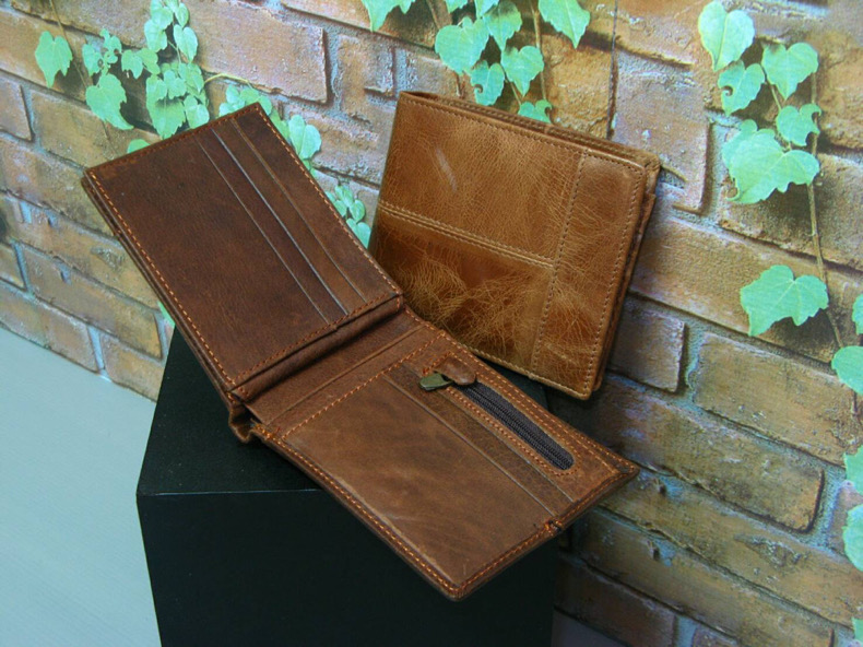 For You Leather WL01 กระเป๋าสตางค์ผู้ชาย กระเป๋าสตางค์หนังแท้ กระเป๋าสตางค์แบบพับ บางเบา ช่องเยอะ กะทัดรัด WL01