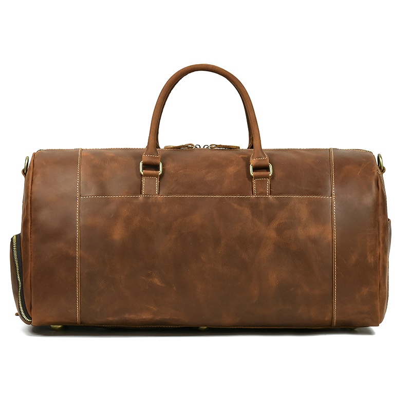 For You Leather LB90 กระเป๋าเดินทาง ผู้ชาย หนังแท้ ใบใหญ่ (สีน้ำตาลเข้ม,สีน้ำตาลอ่อน) LB90