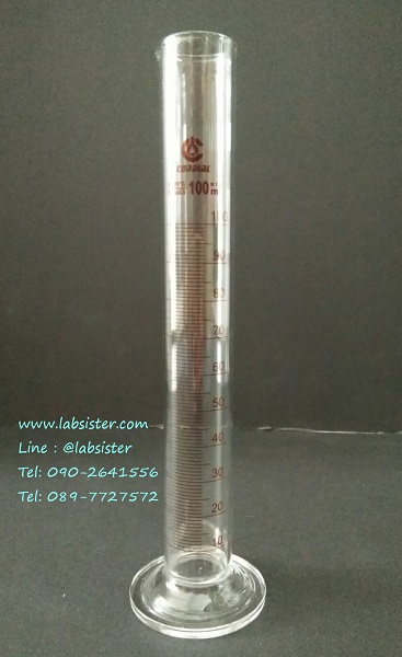 กระบอกตวงแก้ว 100 ml "Cordial" Glass Measuring Cylinder