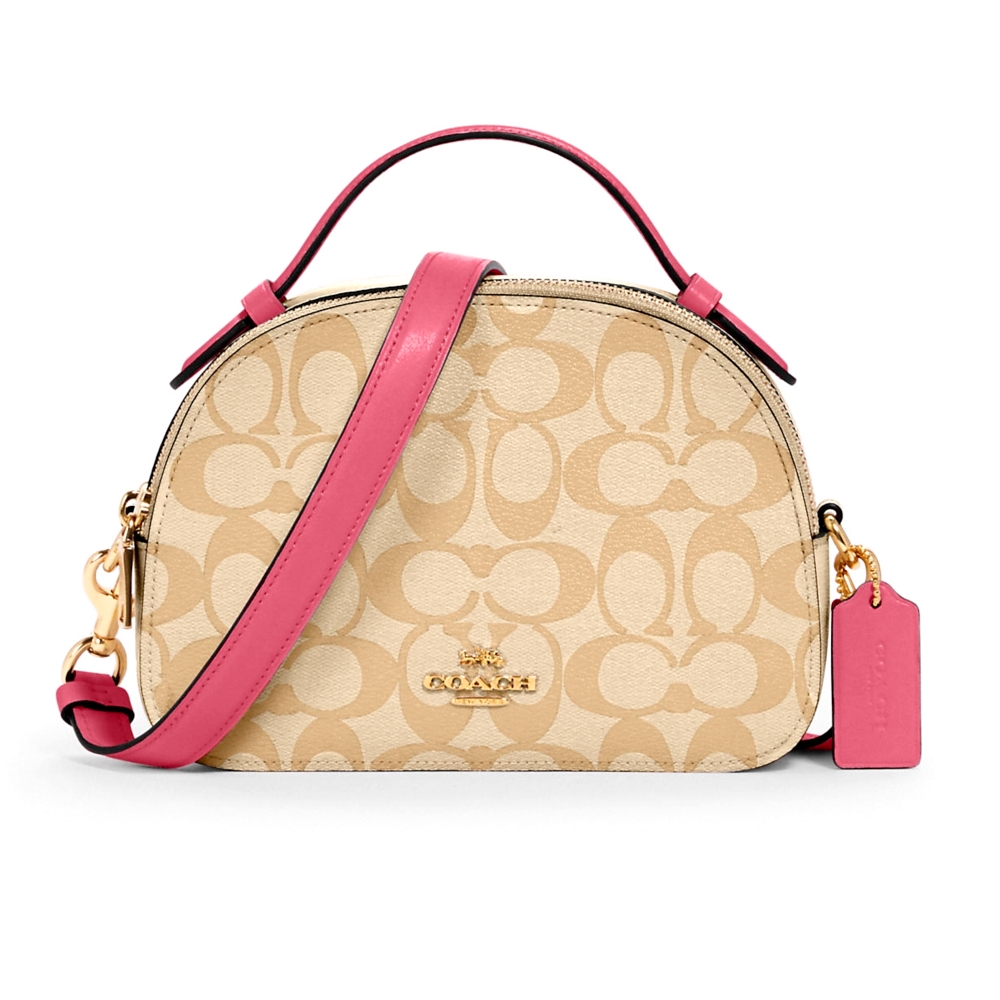 COACH 1591 SERENA SATCHEL IN SIGNATURE CANVAS (IMSQ1) [1591IMSQ1]