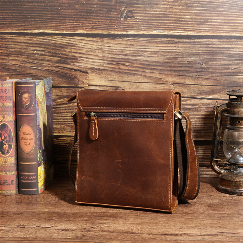 For You Leather LB37 กระเป๋าสะพายข้าง ผู้ชาย หนังแท้ นูบัค ขนาดพกพา LB37