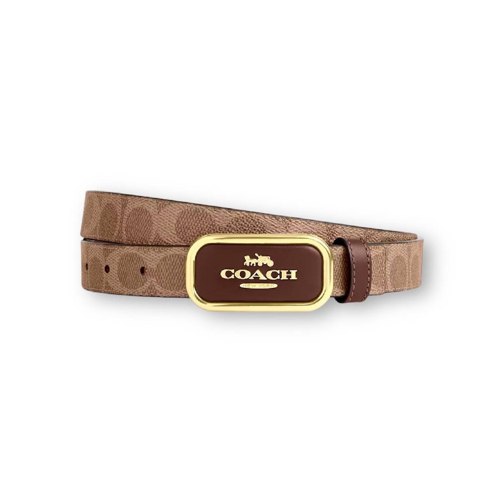 เข็มขัดผู้หญิง COACH CX052 SIGNATURE BUCKLE BELT, 25 MM (IMXHE)