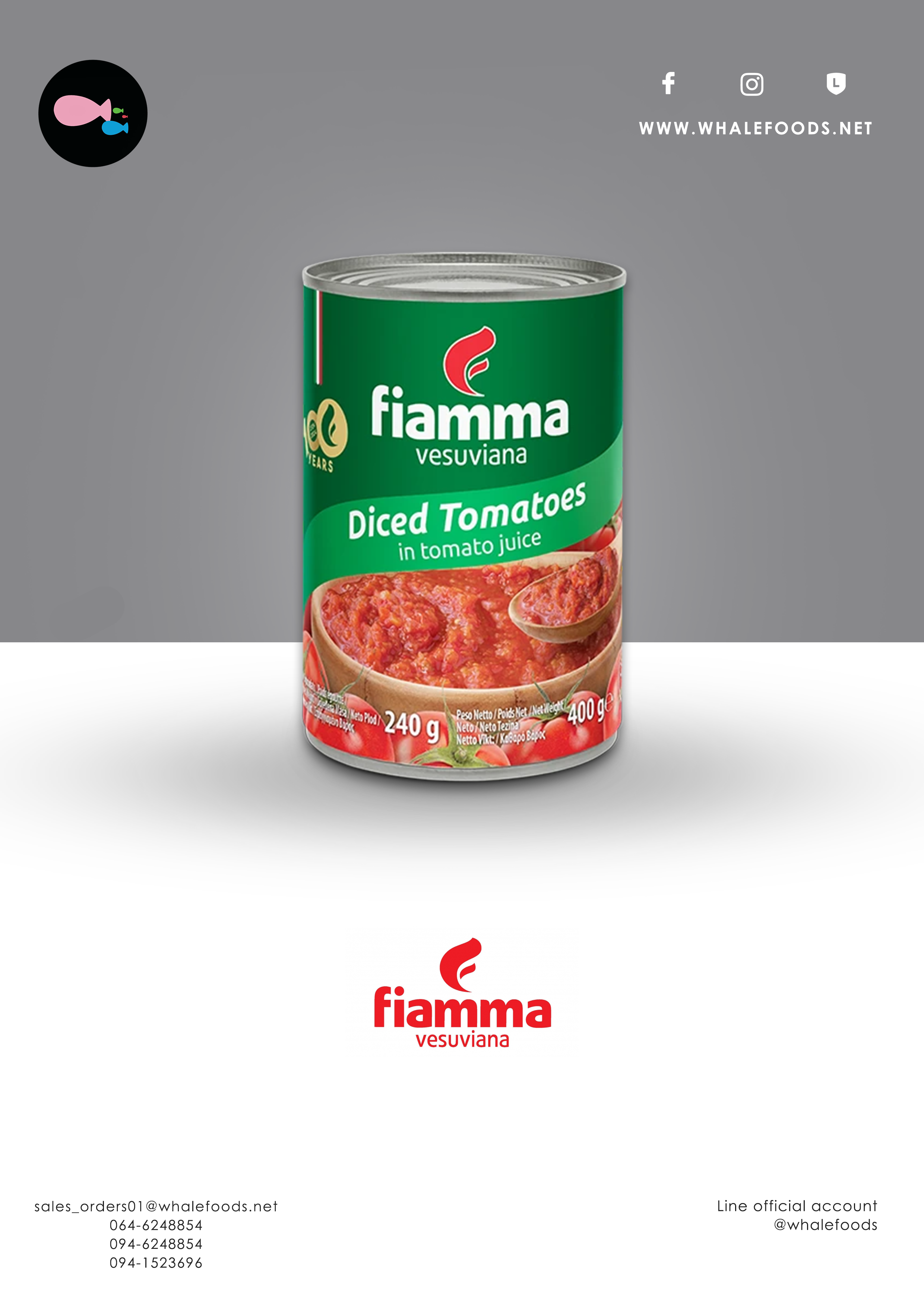 FIAMMA DICED TOMATOES 400G