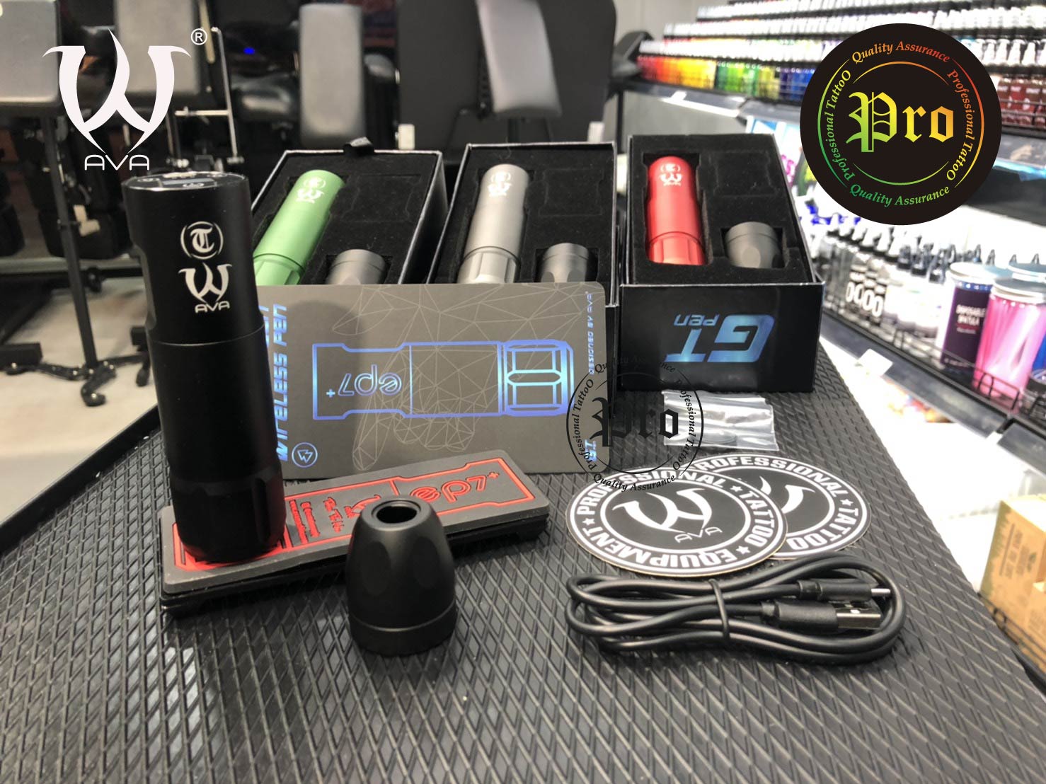 AVA WIRELESS EP.7" PEN Machine เครื่องสักปากกาไร้สาย AVA WIRELESS EP7 PEN Machine Tattoo AVA PREMIUM WIRELESS TATTOO GT PEN EP7