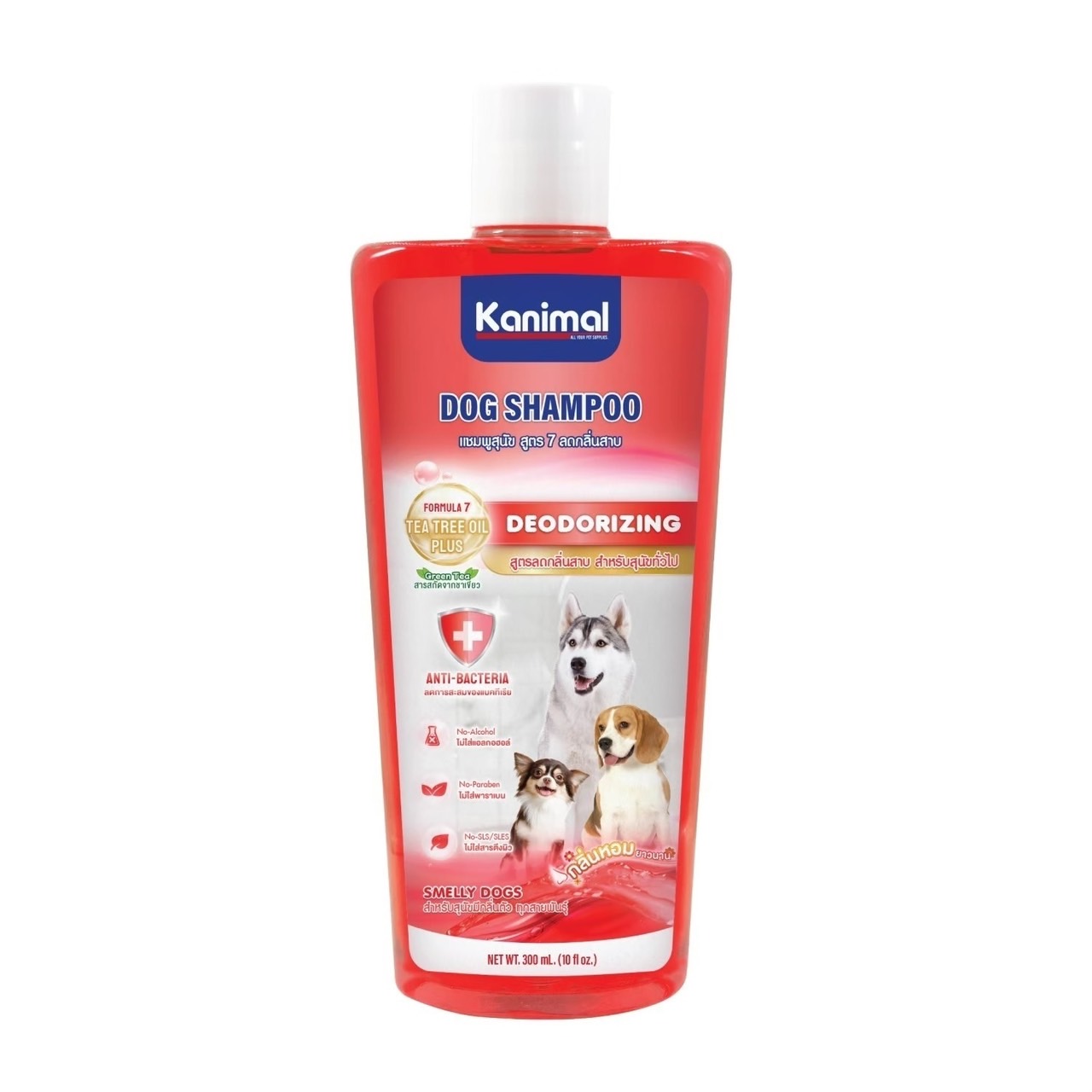 Kanimal 702-01460 แชมพู สูตร 7 ผสมทีทรีออยล์ (สูตรลดกลิ่นสาบ) 300 มล.