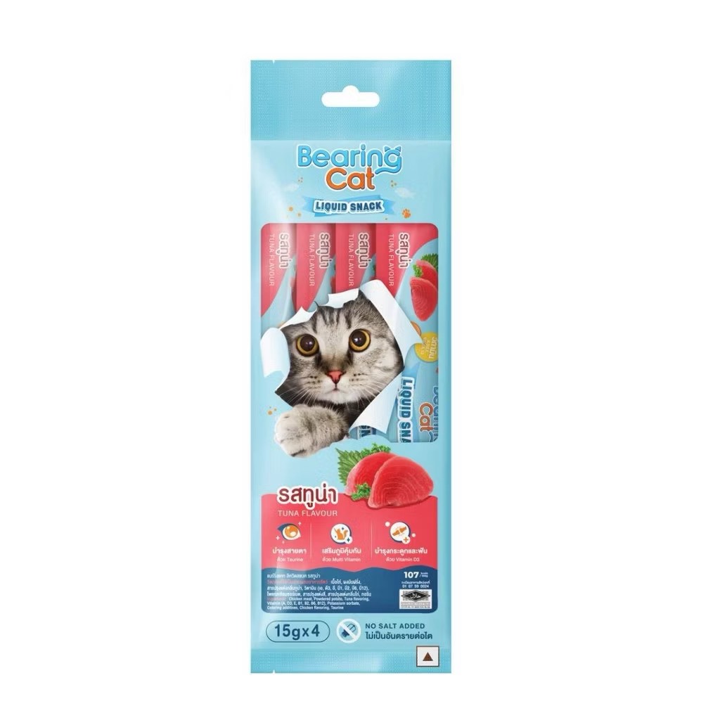 Bearing Cat ลิควิดสแนค 15 g. รสปลาทูน่า (1x5)
