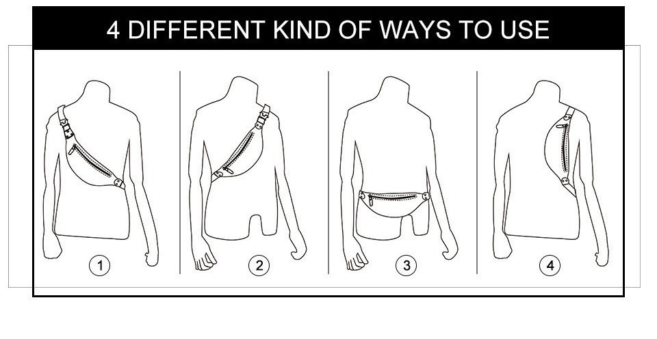 For You Leather LB33 กระเป๋าคาดเอว/คาดอก กระเป๋าผู้ชาย กระเป๋าหนังแท้ (สีกาแฟ) LB33