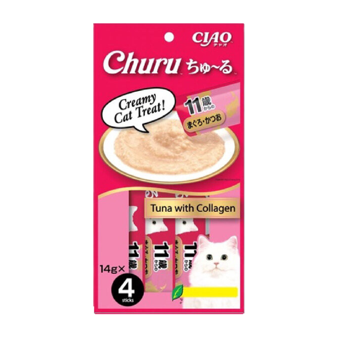 CIAO SC-74 แมวเลีย-ปลาทูน่าผสมคอลลาเจน