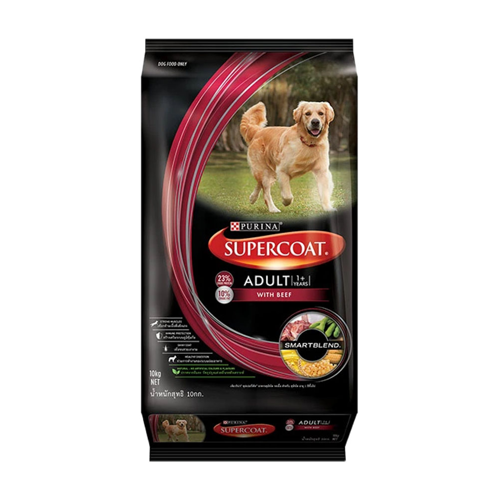 Purina SuperCoat สุนัขโต-เนื้อวัว 10 Kg