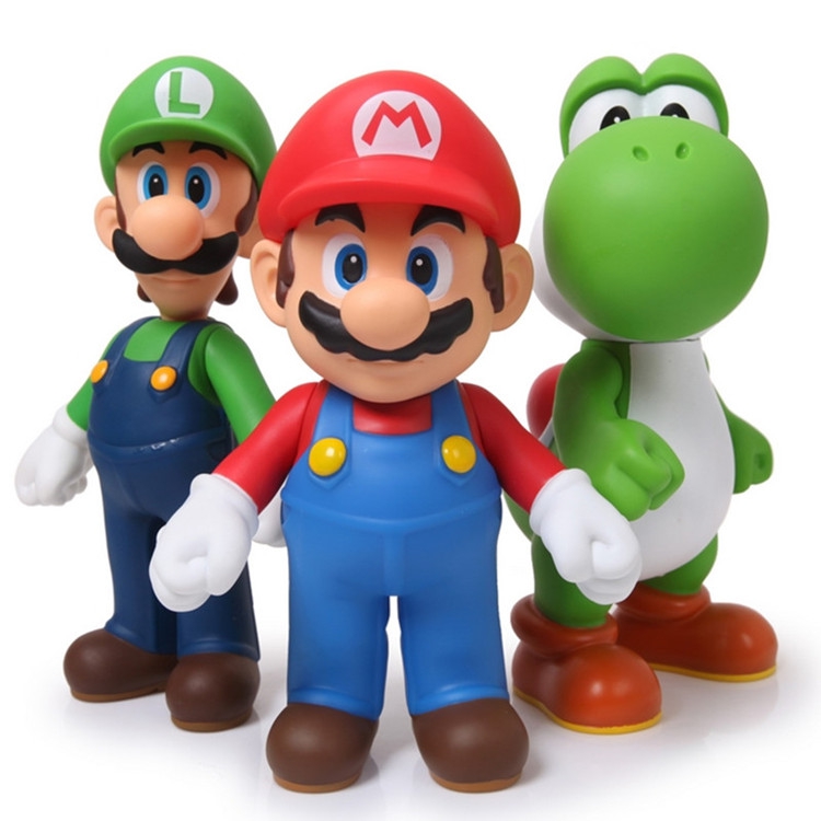 Super Mario Bros - Mario, Luigi & Yoshi Action Figure Set