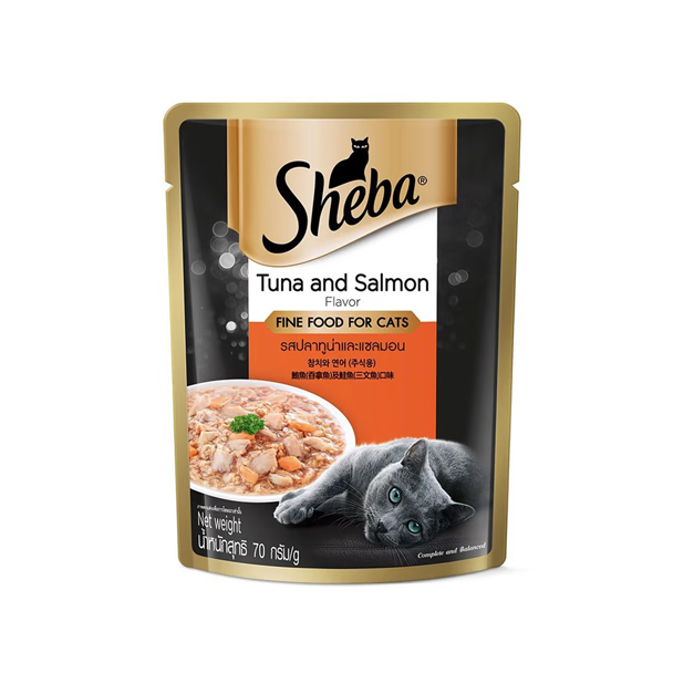 sheba (ปลาทูน่า/แซลมอน) 70g.