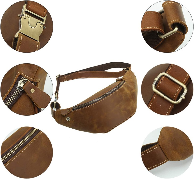 For You Leather LB25 กระเป๋าคาดอก กระเป๋าคาดเอว ผู้ชาย หนังแท้พรีเมียม LB25