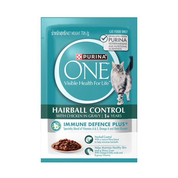Purina One Adult #4 แมวโต Hairball Control 70 กรัม