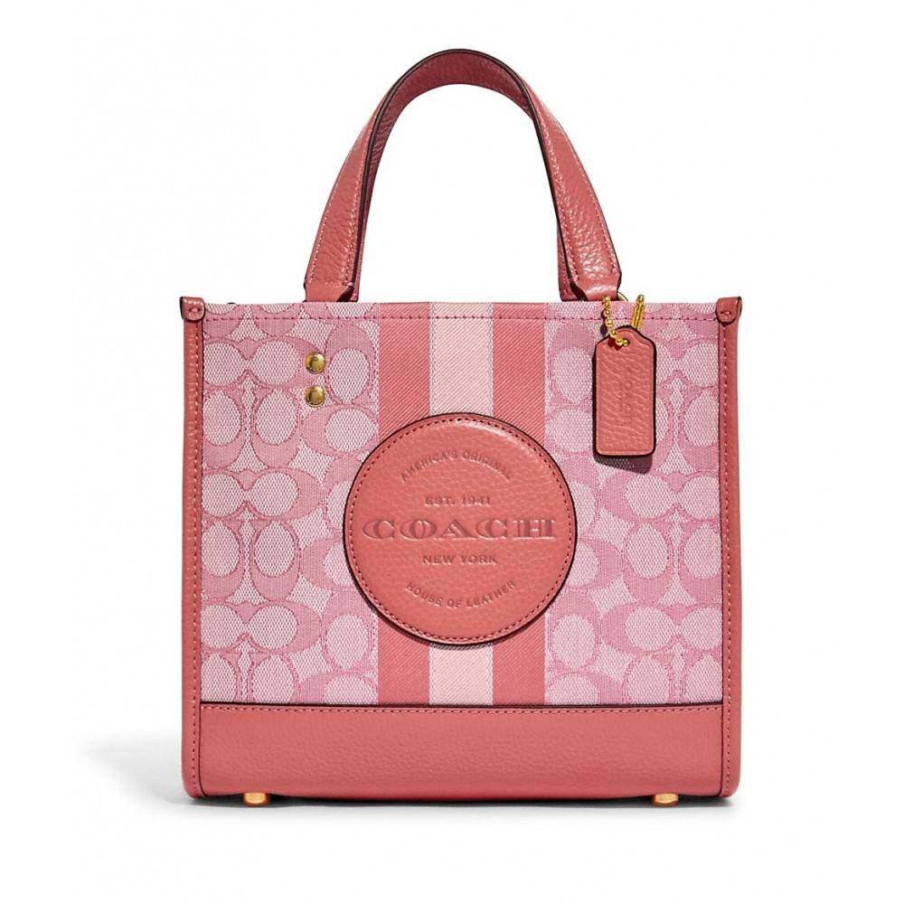 กระเป๋าสะพายข้าง COACH C8417 DEMPSEY TOTE 22 IN SIGNATURE JACQUARD WITH STRIPE AND COACH PATCH (IMTVT) [C8417IMTVT-RB]