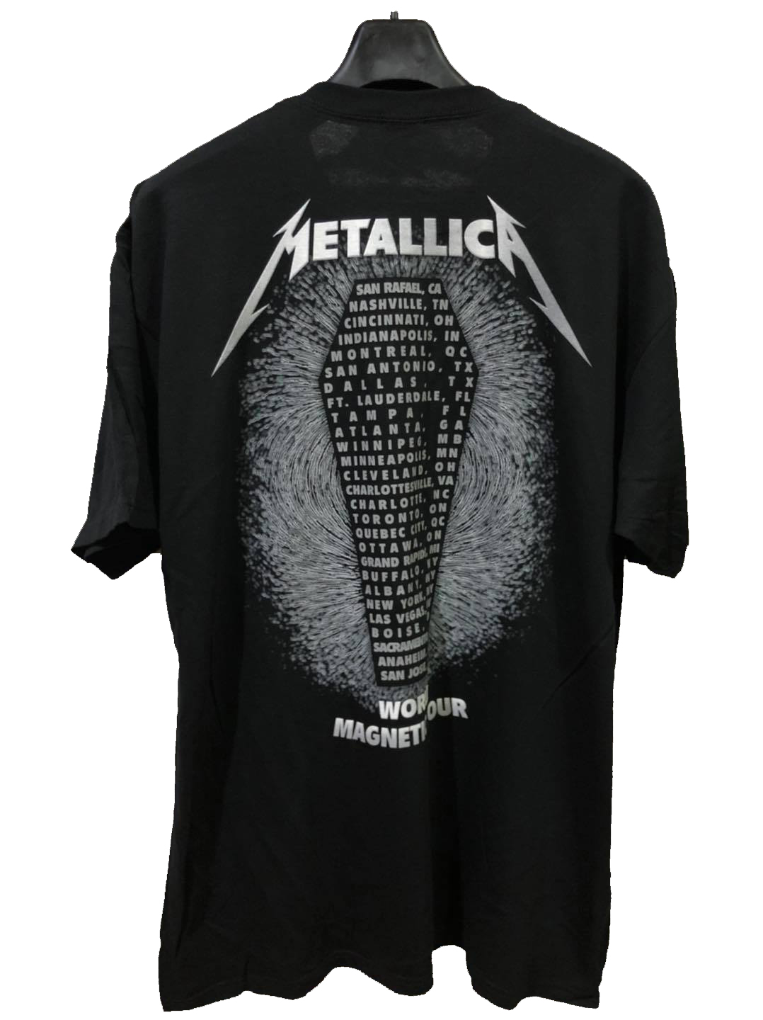 เสื้อวง Metallica World Magnetic Tour ช่วงปี 2008-9 Size XL เสื้อทัวร์หน้างาน ลิขสิทธิ์แท้ 100%