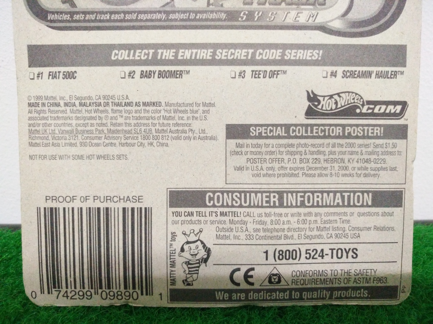 Hot Wheels Tee'd off; Secret Code Series ปี 1999