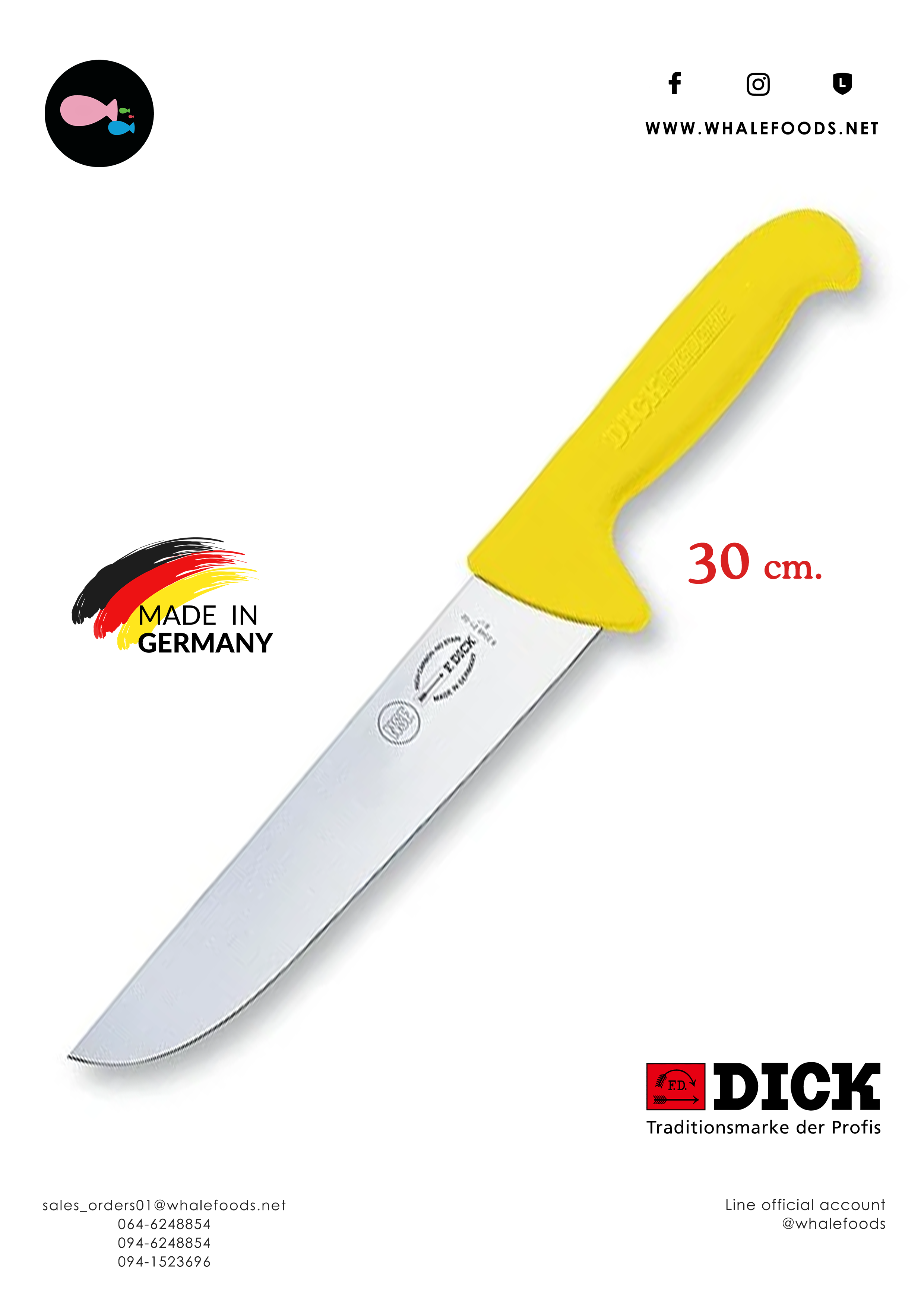F. DICK BUTCHER KNIFE SB 30 CM