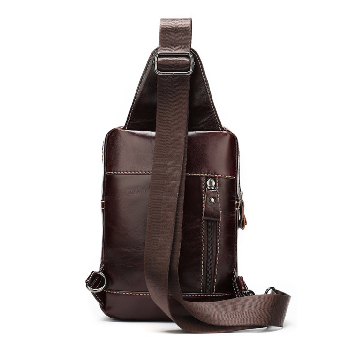 For You Leather LB41 กระเป๋าคาดอก กระเป๋าสะพายพาดลำตัว กระเป๋าสะพายไหล่ หนังแท้ ช่องเยอะ LB41