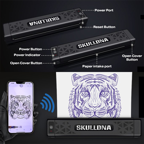 เครื่องลอกลายSKULL DNA เครื่องลอกลายSKULLDNA SP20 WIRELESS PRINTER BLACK
