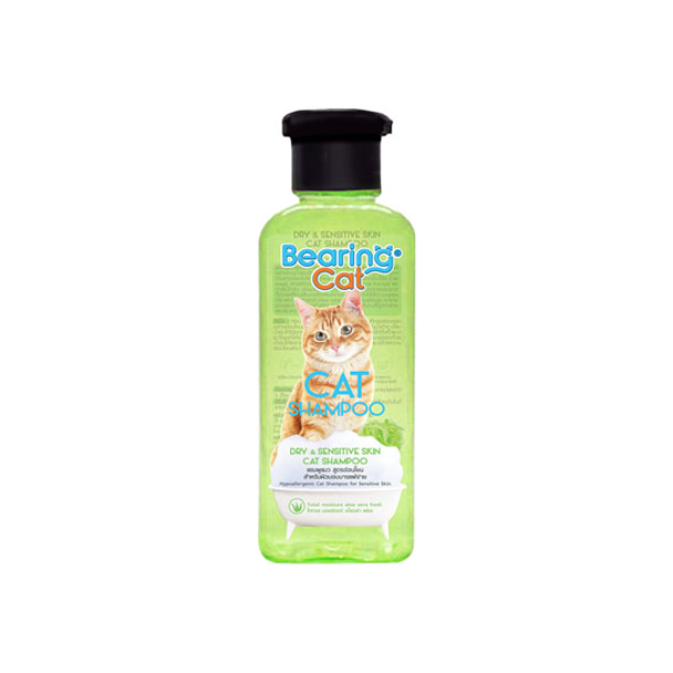 Bearing Cat แชมพูแมว 250 มล. # เขียว สูตรอ่อนโยนสำหรับผิวบอบบาง แพ้ง่าย