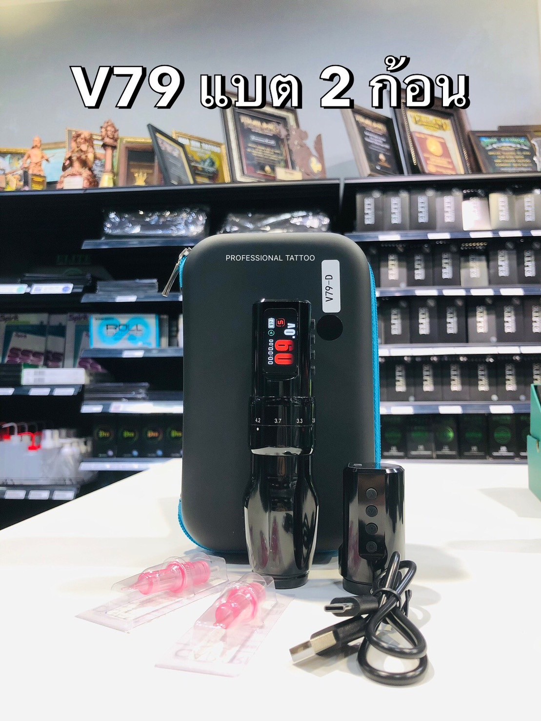 เครื่องสักปากกาไร้สายV79 Wireless Tattoo Pen เครื่องสักปากกาไร้สายV79 Wireless Tattoo Pen