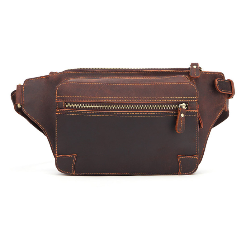 For You Leather LB45 กระเป๋าคาดอก คาดเอว ผู้ชาย หนังแท้ นูบัค ใบใหญ่ LB45