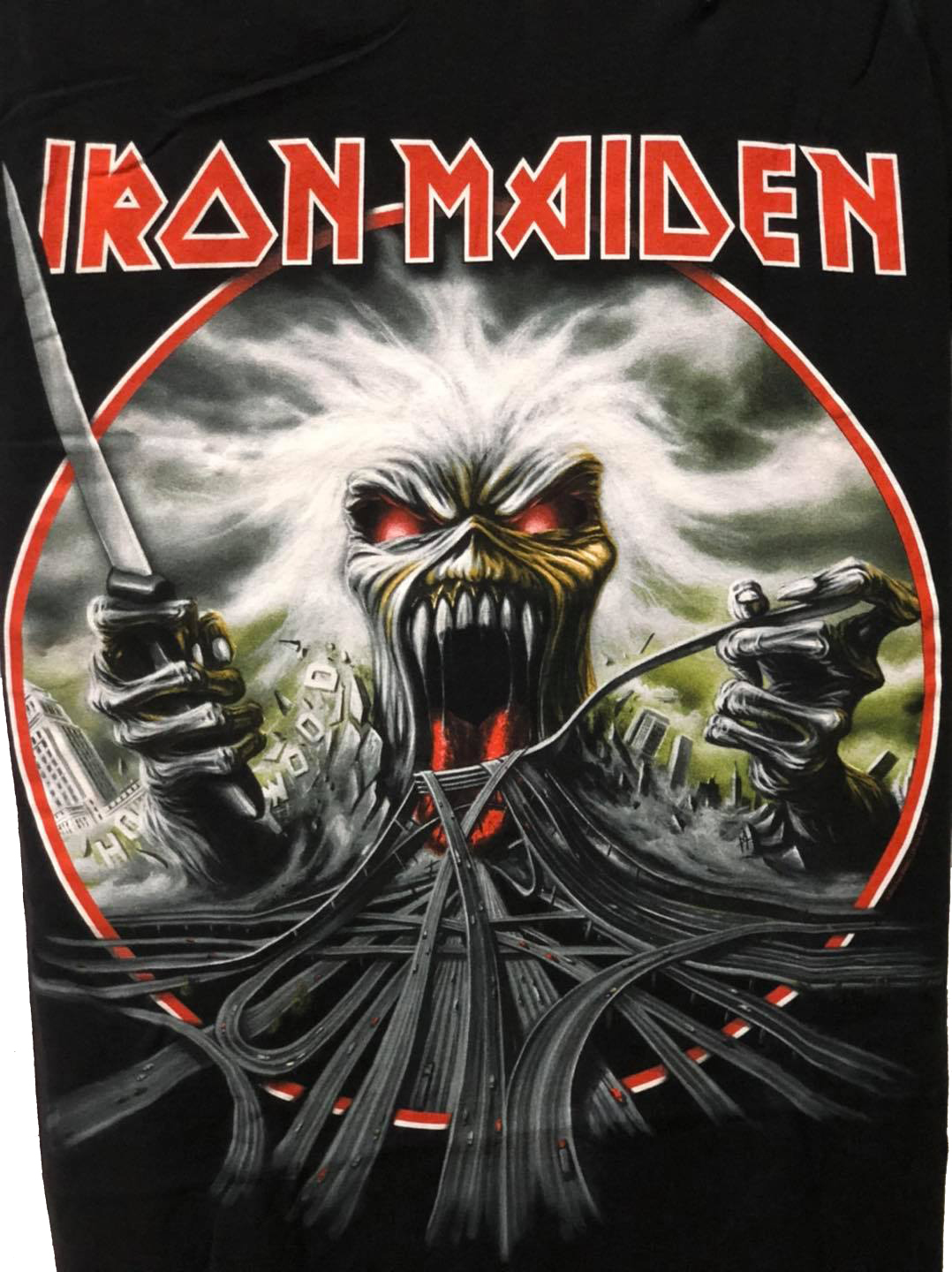 เสื้อวง Iron Maiden Highway ปี 2015 Size S สินค้าลิขสิทธิ์แท้ 100%