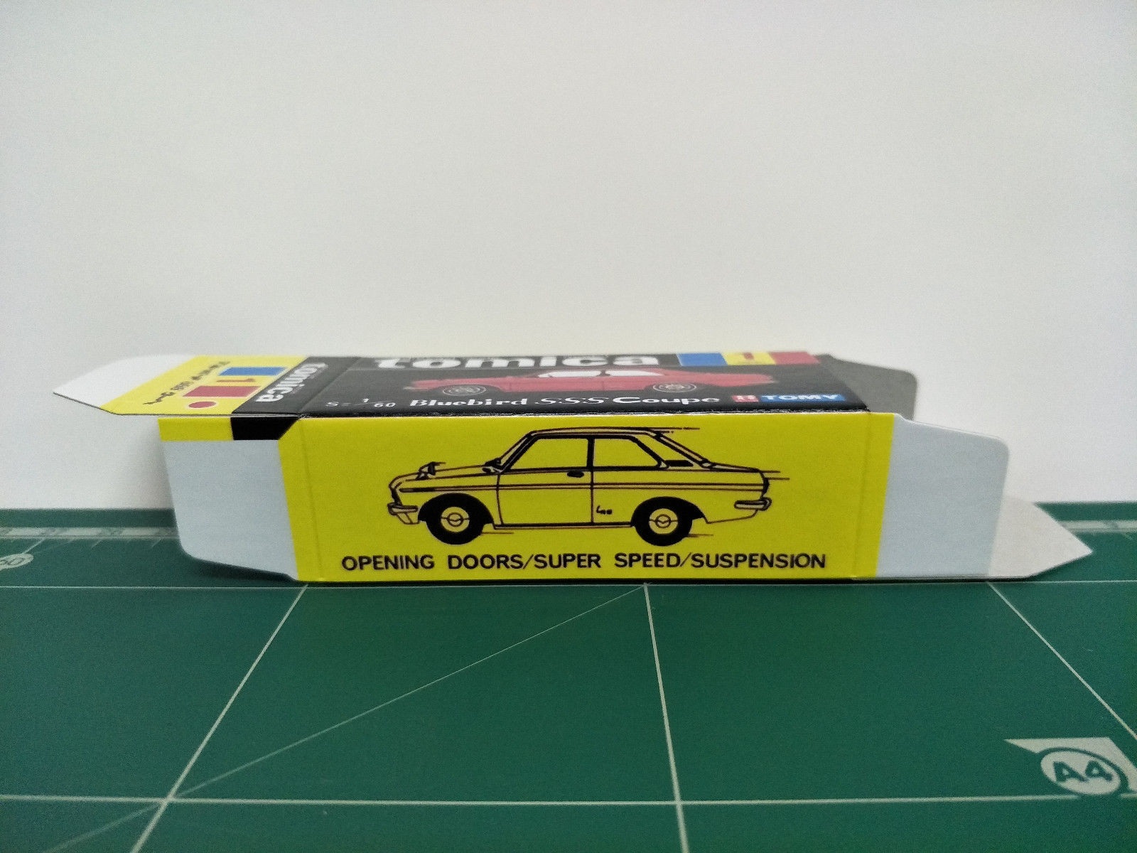กล่องพิมพ์ Reproduction Box สำหรับ Tomica Black Box No.1 Nissan Bluebird SSS Coupe (กล่องเปล่า, ไม่มีรถ)