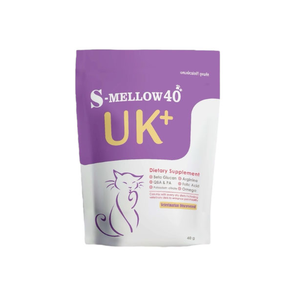 S-Mellow40 UK+ เอสเมลโลวฟอร์ที ยูเคพลัส(สำหรับแมว) 40g.
