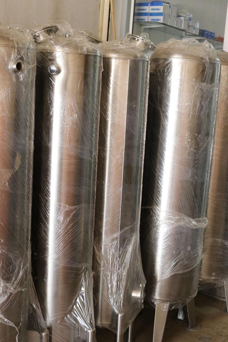 ถังกรองสแตนเลส 26 นิ้ว สูง 150 ซม. หนา 3 มม.