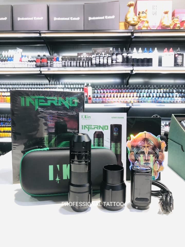 INKin เครื่องปากกาไร้สายปรับสโต๊คได้ INKin Inferno Wireless Tattoo Machine Adjustable Stroke 2.0mm - 4.5mm.