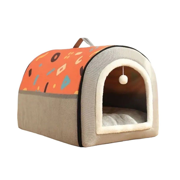 Kuma PT04-BTN-XXL75 ที่นอนสัตว์เลี้ยง บ้านอุโมงค์ (คละสี) 75*50*50 cm.