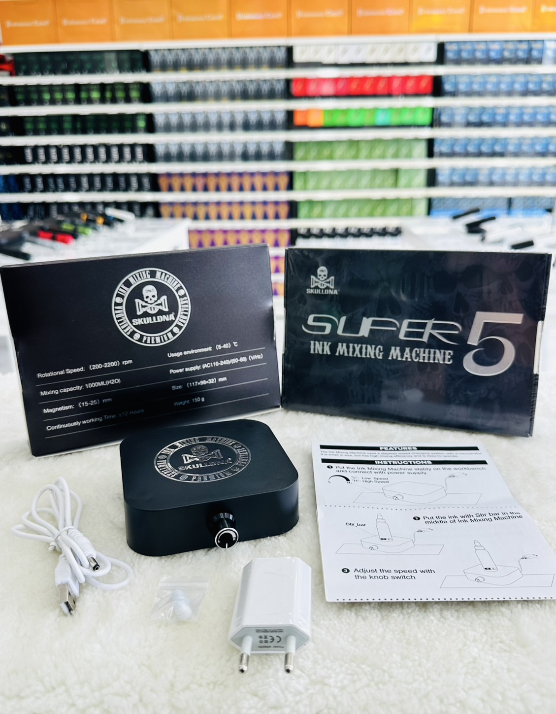 เครื่องผสมสี SKULLDNA INK MIXER SUPER 5 เครื่องผสมสี SKULLDNA INK MIXER SUPER 5